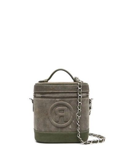 readymade logo embroidered vanity bag in green