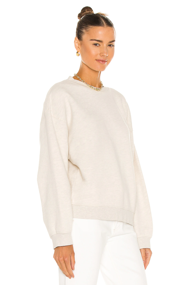 agolde nolan 运动衫 – 杂灰白色 in oatmeal heather white/ grey